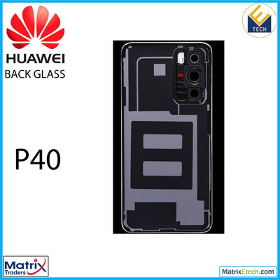 Huawei P40 Back cover Glass With Camera Lens (Ice White) - Matrix Traders