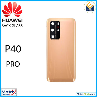 Huawei P40 Pro Back cover Glass With Camera Lens (Blush Gold) - Matrix Traders