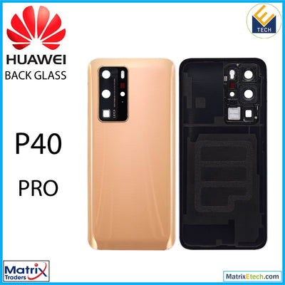 Huawei P40 Pro Back cover Glass With Camera Lens (Blush Gold) - Matrix Traders