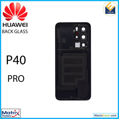 Huawei P40 Pro Back cover Glass With Camera Lens (Mirror Silver) - Matrix Traders