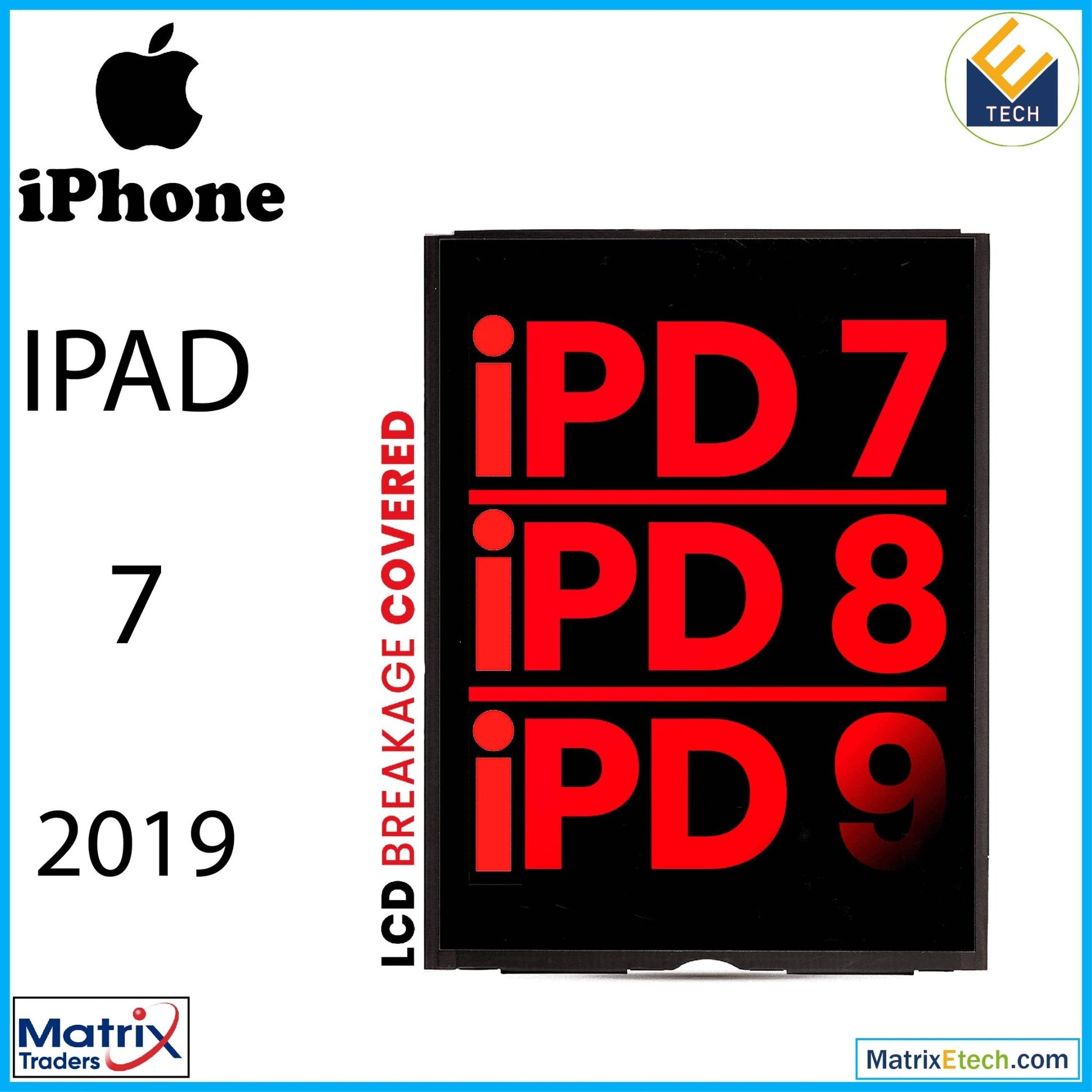 iPad 7 (2019) LCD (Aftermarket Pro XO7) - Matrix Traders