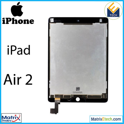 iPad Air 2 LCD Assembly With Digitizer (Sleep Wake Sensor Flex Pre - Installed) (Aftermarket Pro XO7 - 2) (Black) - Matrix Traders