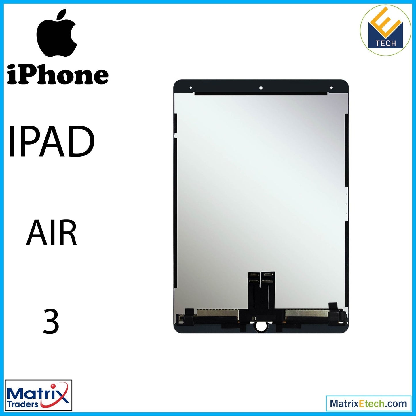 iPad Air 3 LCD Assembly With Digitizer (Blemish Grade A) (White) - Matrix Traders