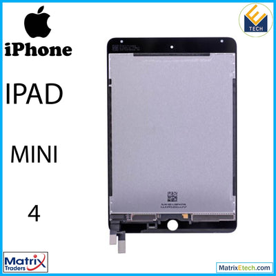 iPad Mini 4 LCD Assembly With Digitizer (Blemish Grade A) (Black) - Matrix Traders