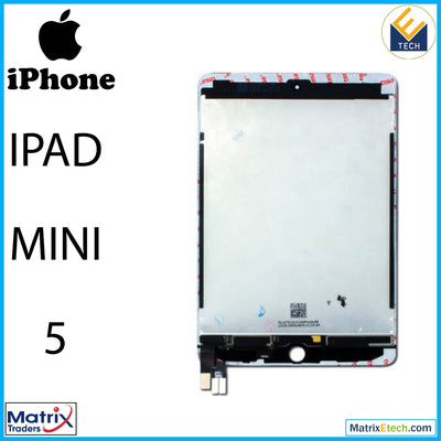 iPad Mini 5 LCD Assembly With Digitizer (Sleep Wake Sensor Flex Pre - Installed) (Aftermarket Pro XO7) (White) - Matrix Traders