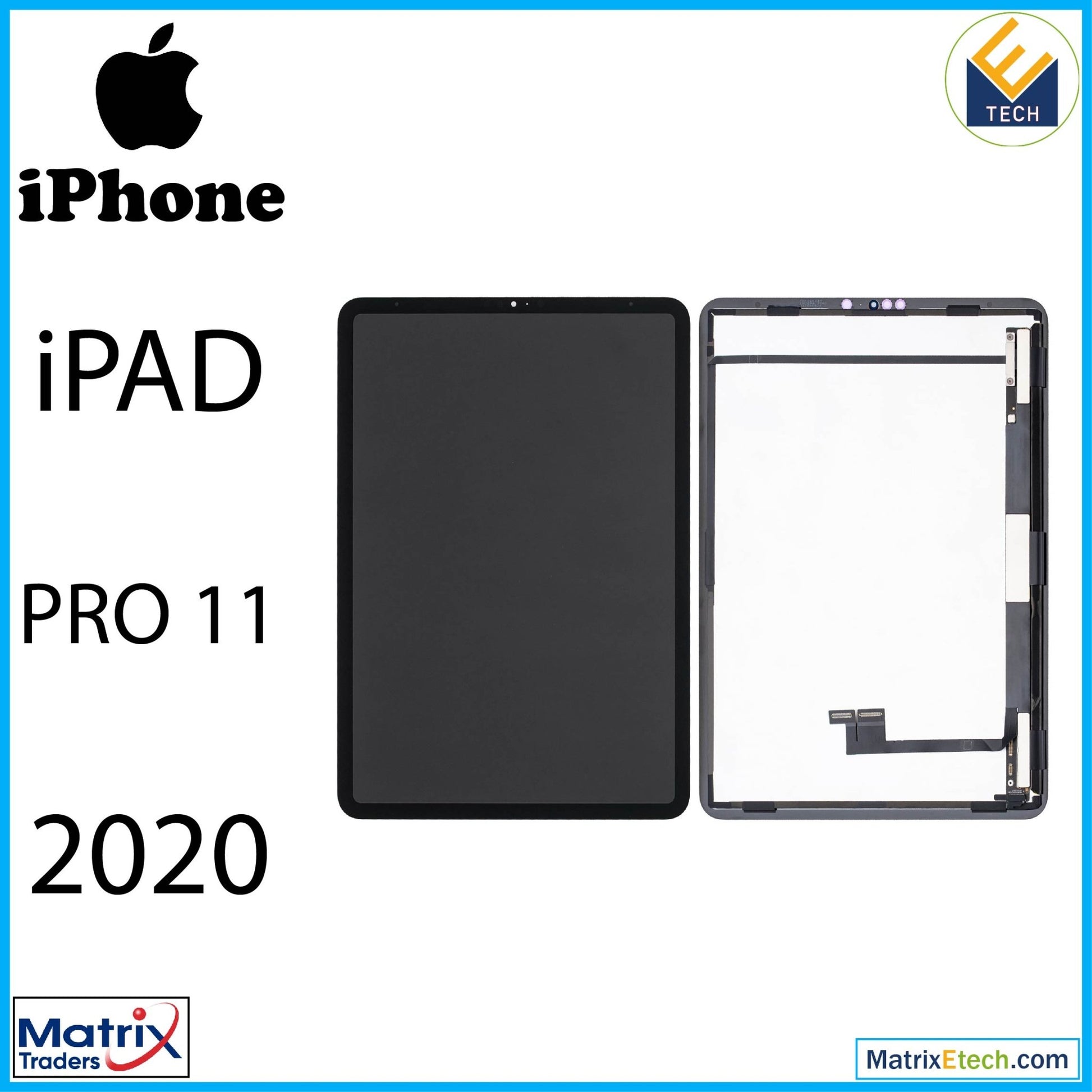 iPad Pro 11 2nd Gen (2020) LCD Assembly With Digitizer (Premium) (All Colors) - Matrix Traders