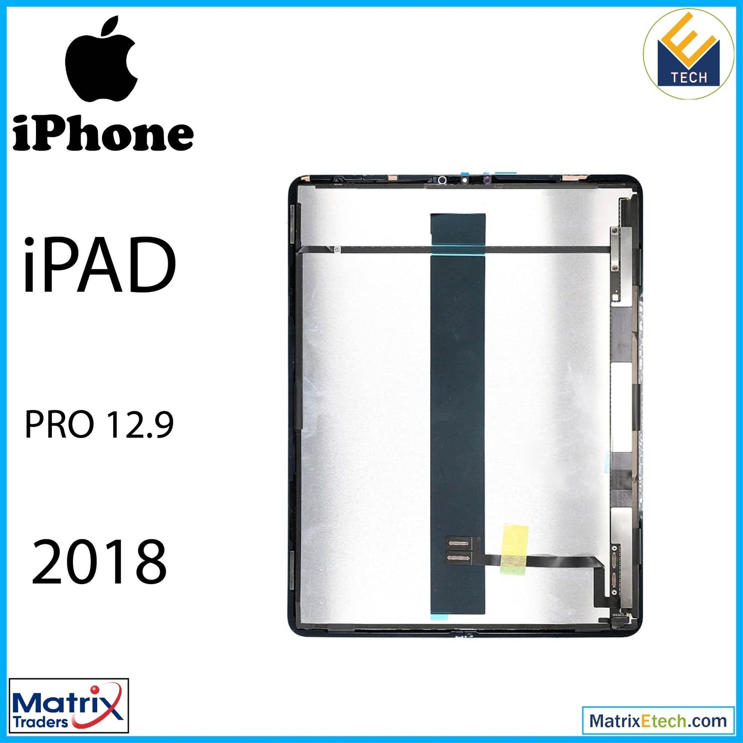 iPad Pro 12.9 3rd Gen (2018) LCD Assembly With Digitizer (Blemish Grade A) (All Colors) - Matrix Traders