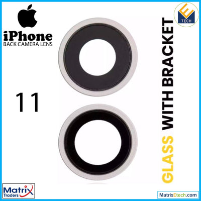 iPhone 11 Back Camera Lens With Bracket & Bezel ( 2 Piece) - Matrix Traders