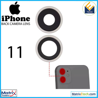 iPhone 11 Back Camera Lens With Bracket & Bezel (2 Piece) - Matrix Traders