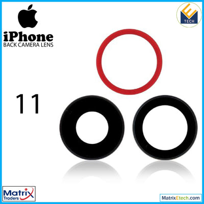 iPhone 11 Back Camera Lens With Bracket & Bezel ( 2 Piece) - Matrix Traders