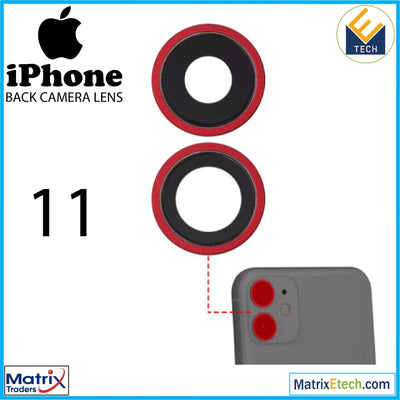 iPhone 11 Back Camera Lens With Bracket & Bezel (2 Piece) - Matrix Traders