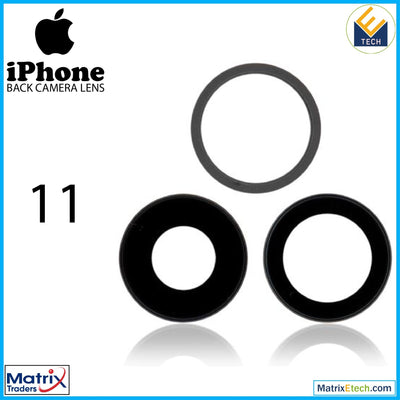 iPhone 11 Back Camera Lens With Bracket & Bezel ( 2 Piece) - Matrix Traders