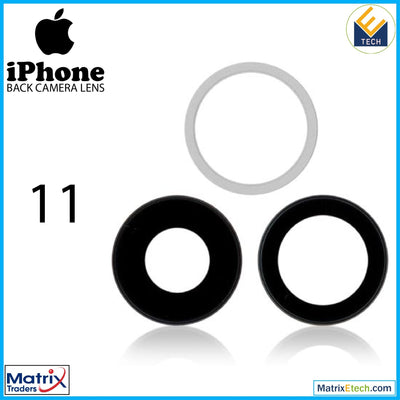 iPhone 11 Back Camera Lens With Bracket & Bezel ( 2 Piece) - Matrix Traders