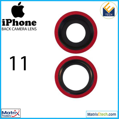 iPhone 11 Back Camera Lens With Bracket & Bezel (2 Piece) - Matrix Traders