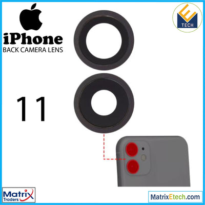 iPhone 11 Back Camera Lens With Bracket & Bezel (2 Piece) - Matrix Traders