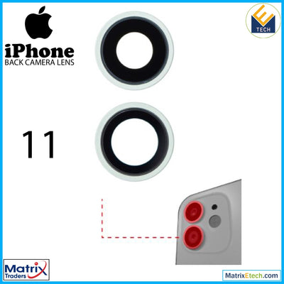 iPhone 11 Back Camera Lens With Bracket & Bezel ( 2 Piece) - Matrix Traders