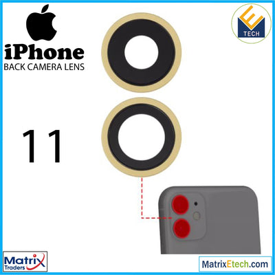 iPhone 11 Back Camera Lens With Bracket & Bezel ( 2 Piece) - Matrix Traders