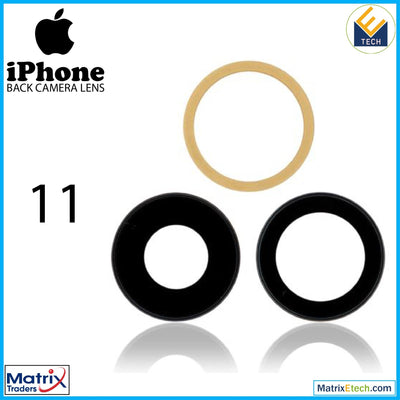 iPhone 11 Back Camera Lens With Bracket & Bezel ( 2 Piece) - Matrix Traders