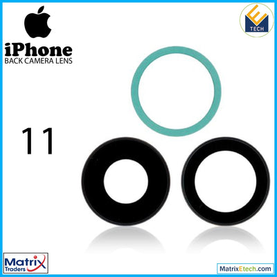 iPhone 11 Back Camera Lens With Bracket & Bezel ( 2 Piece) - Matrix Traders