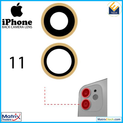 iPhone 11 Back Camera Lens With Bracket & Bezel ( 2 Piece) - Matrix Traders