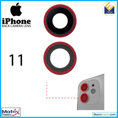 iPhone 11 Back Camera Lens With Bracket & Bezel ( 2 Piece) - Matrix Traders