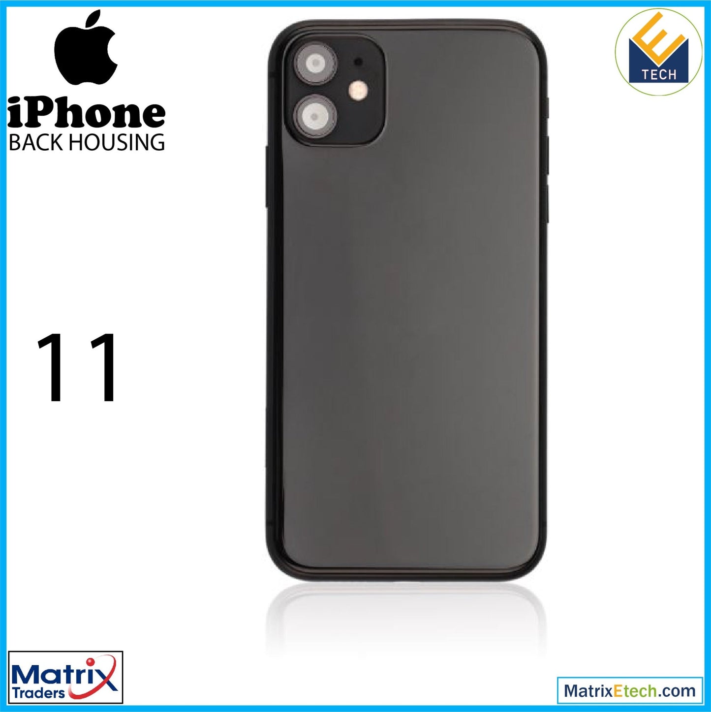 iPhone 11 Back Housing W Small (Pull Grade A) - Matrix Traders