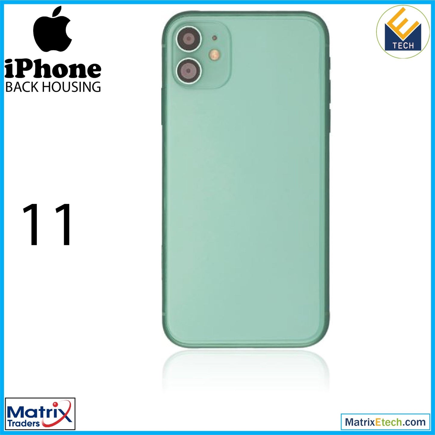 iPhone 11 Back Housing W Small (Pull Grade A) - Matrix Traders