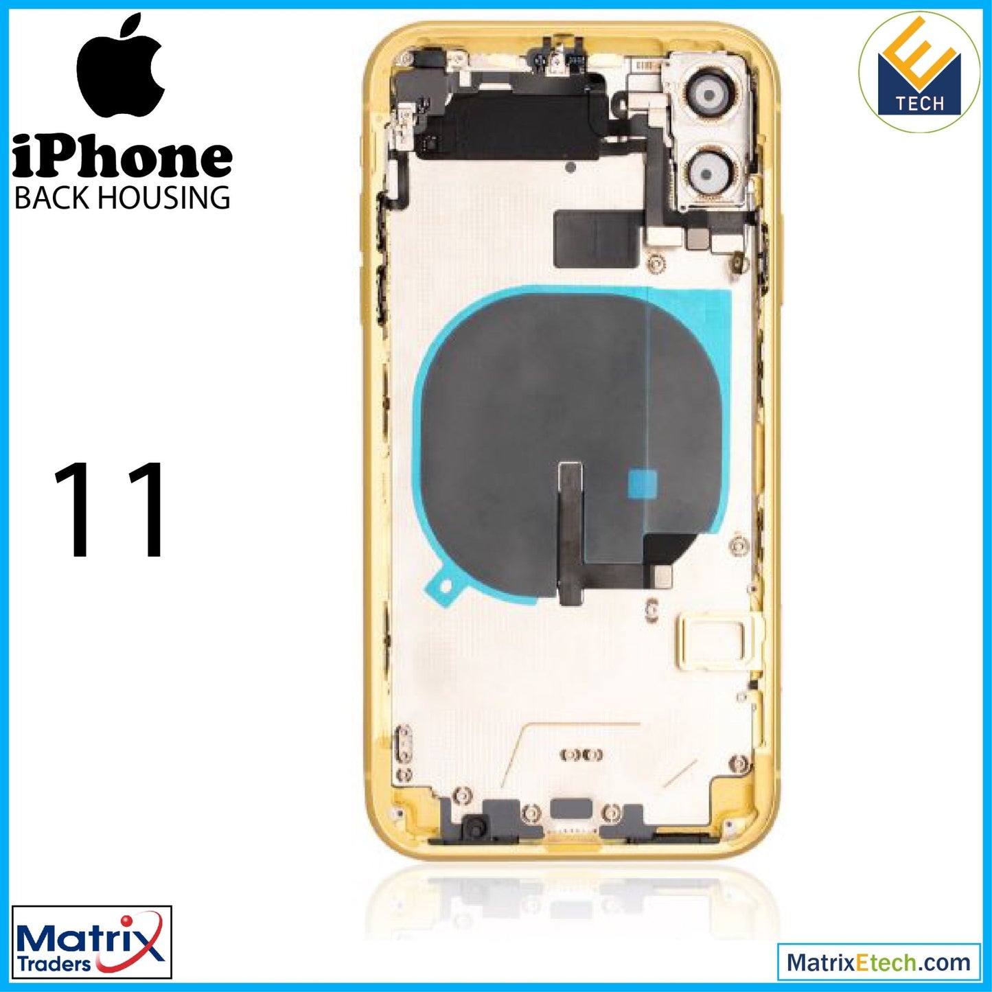 iPhone 11 Back Housing W Small (Pull Grade B) - Matrix Traders