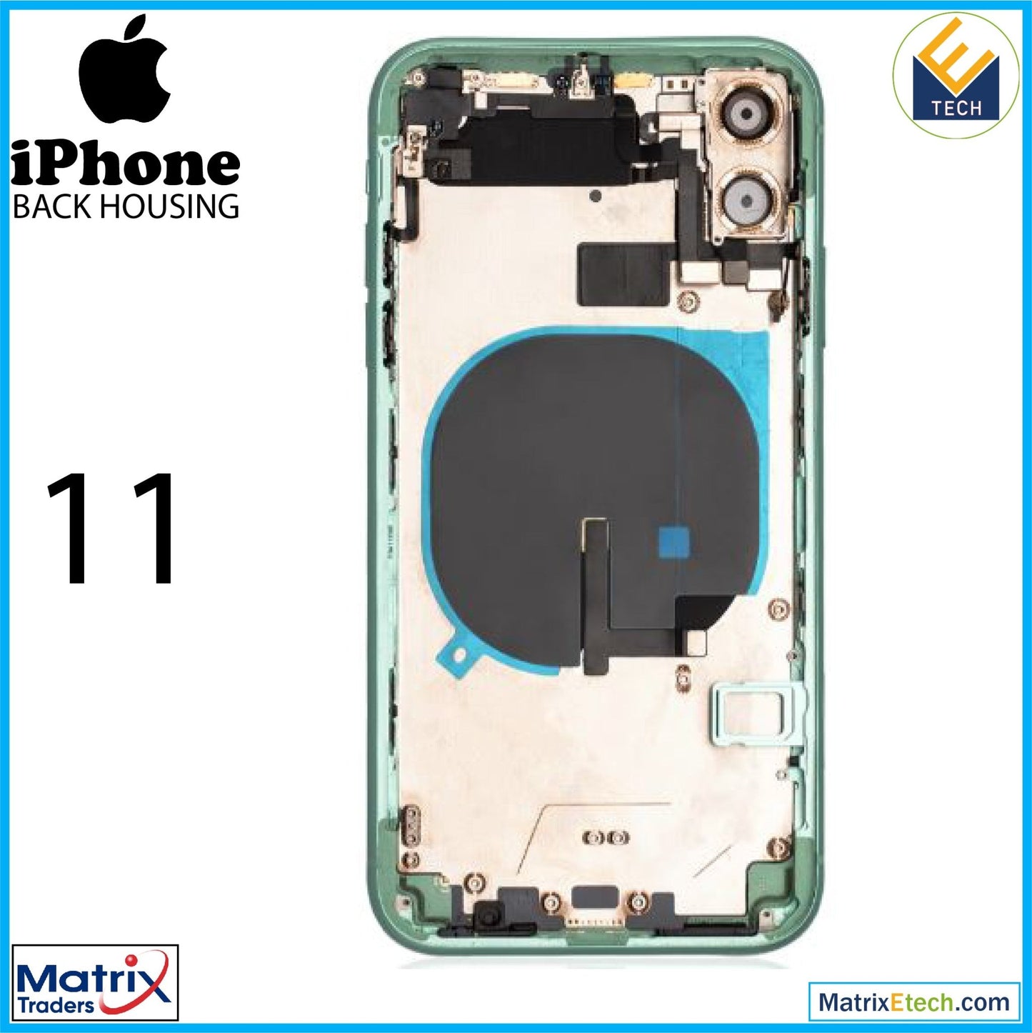 iPhone 11 Back Housing W Small (Pull Grade C) - Matrix Traders