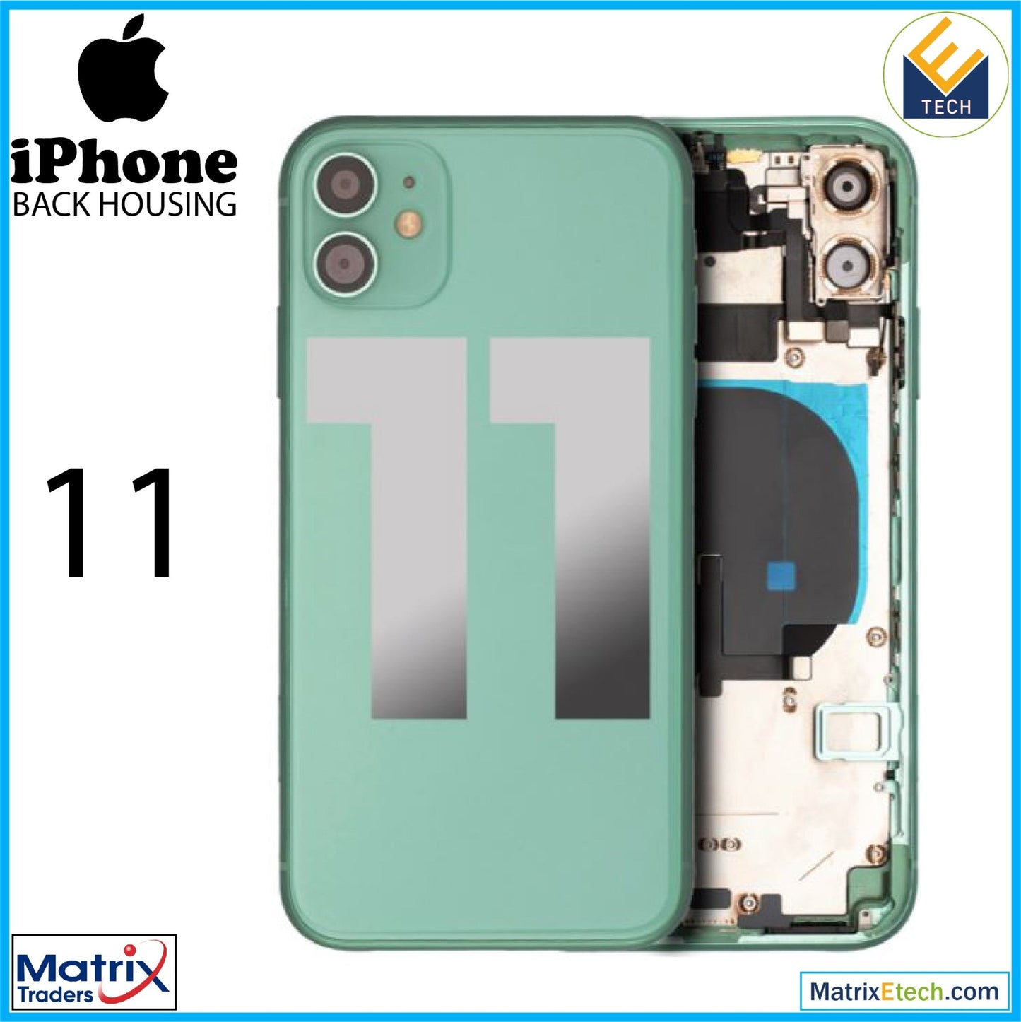 iPhone 11 Back Housing W Small (Pull Grade C) - Matrix Traders