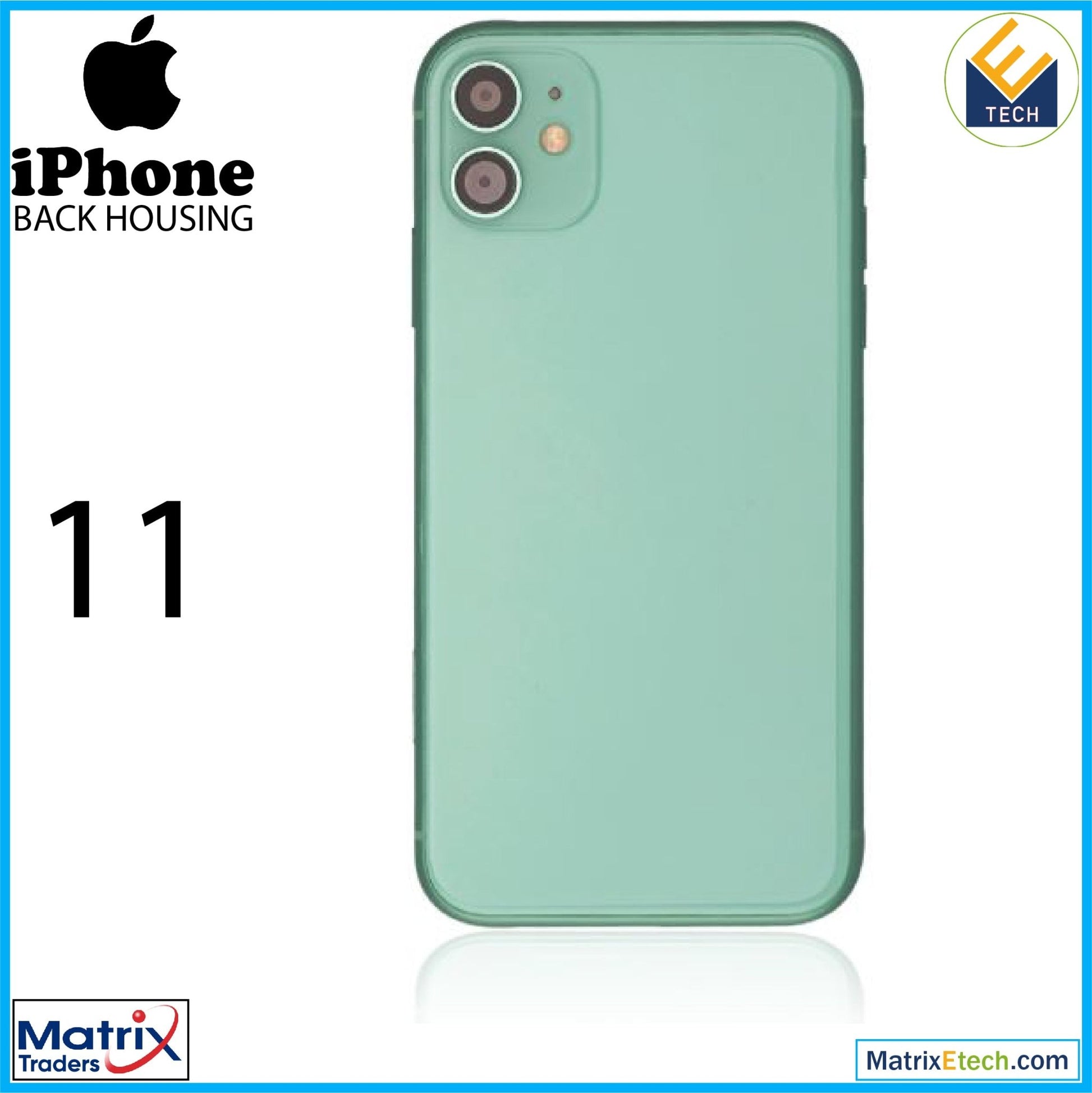 iPhone 11 Back Housing W Small (Pull Grade C) - Matrix Traders