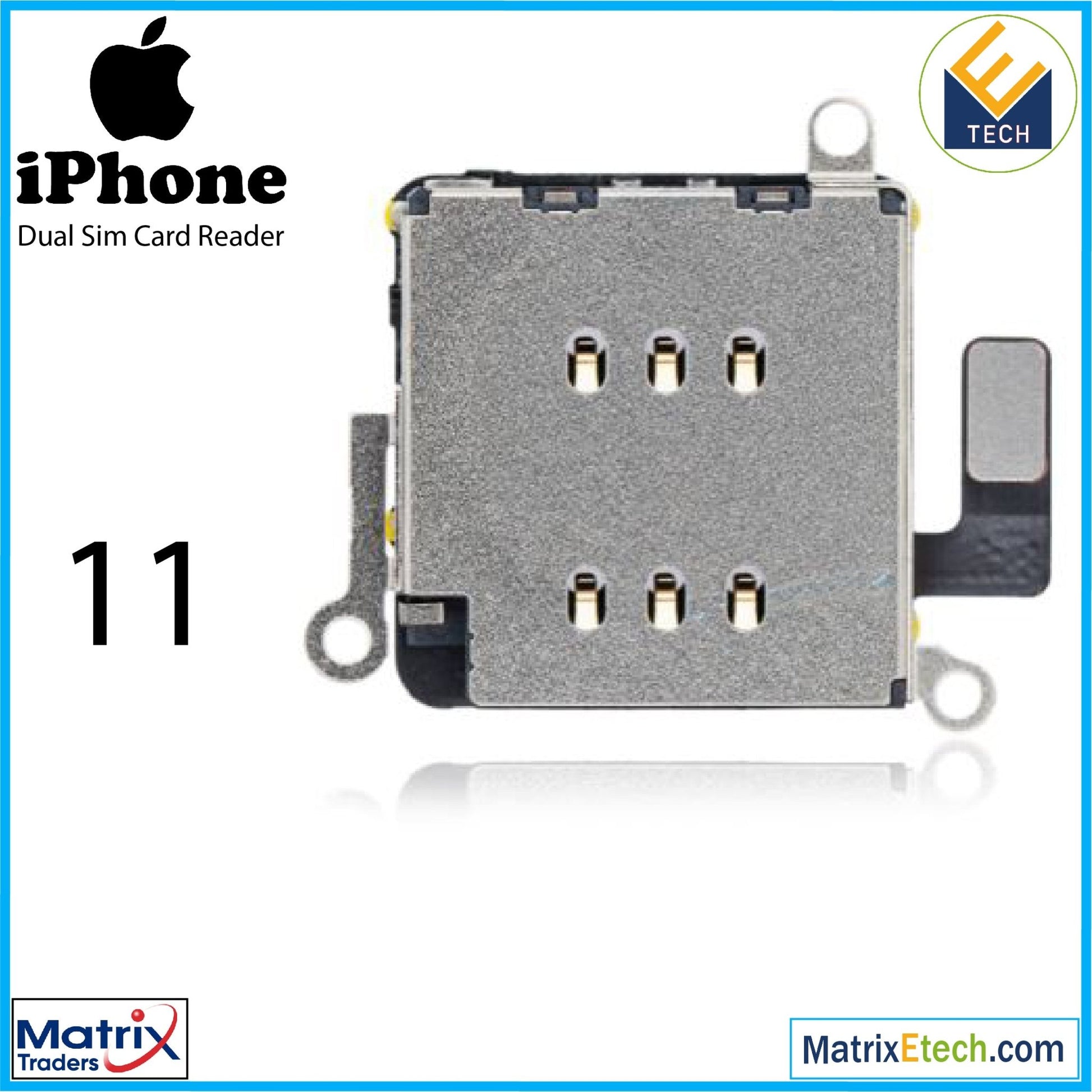 iPhone 11 Dual Sim Card Reader Flex Cable (Normal) - Matrix Traders