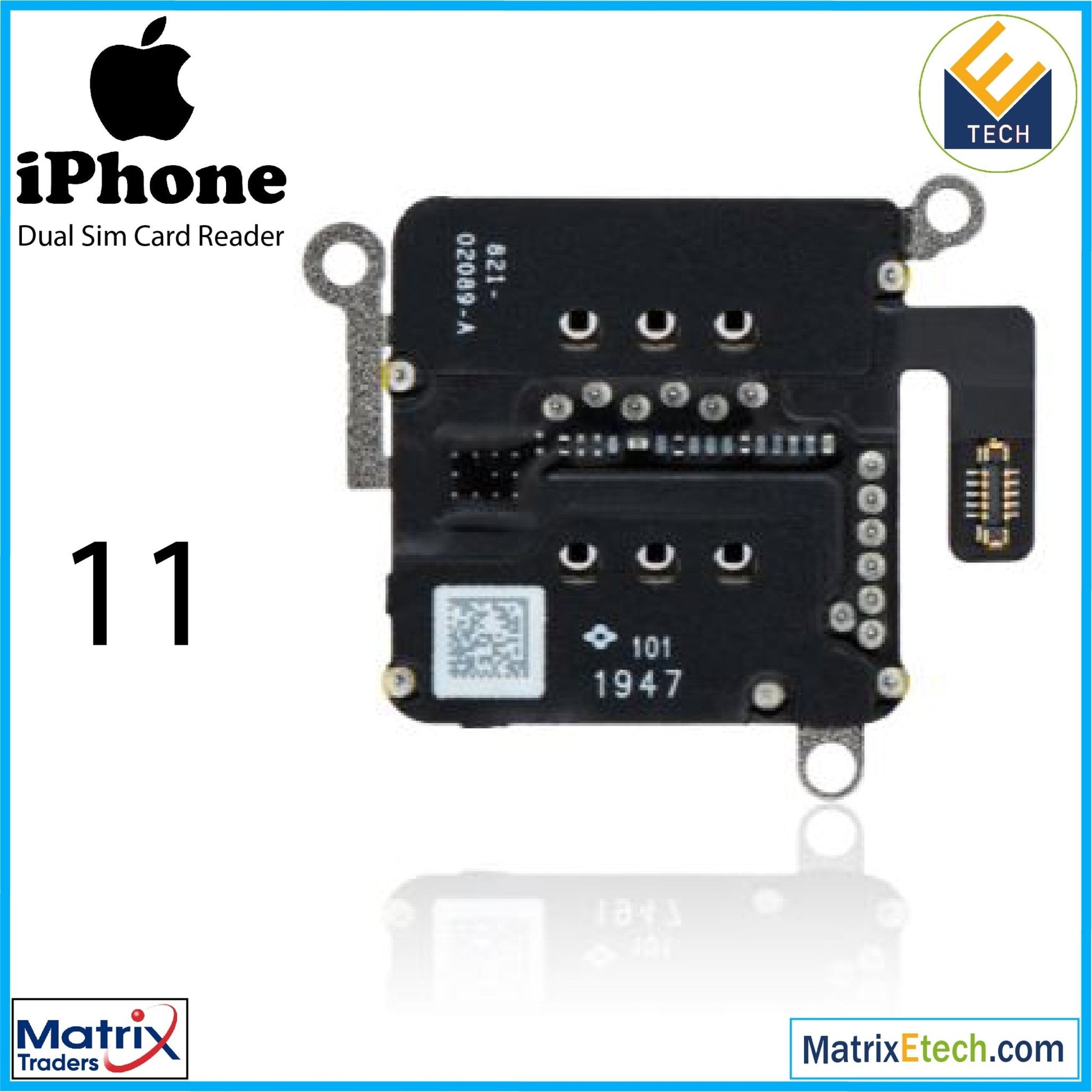 iPhone 11 Dual Sim Card Reader Flex Cable (Normal) - Matrix Traders