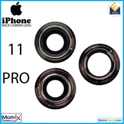 iPhone 11 Pro Back Camera Lens With Bracket & Bezel (3 Piece Set) - Matrix Traders