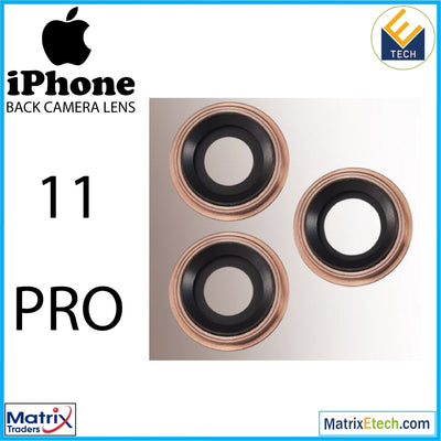 iPhone 11 Pro Back Camera Lens With Bracket & Bezel (3 Piece Set) - Matrix Traders