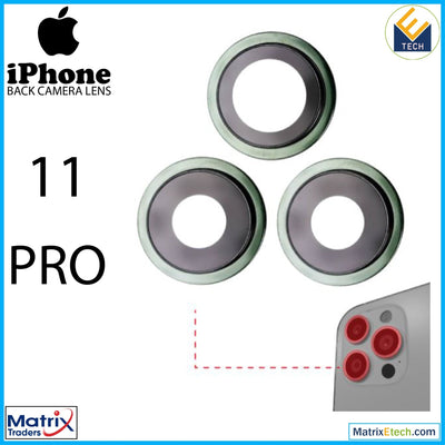 iPhone 11 Pro Back Camera Lens With Bracket & Bezel (3 Piece Set) - Matrix Traders