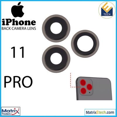 iPhone 11 Pro Back Camera Lens With Bracket & Bezel (3 Piece Set) - Matrix Traders