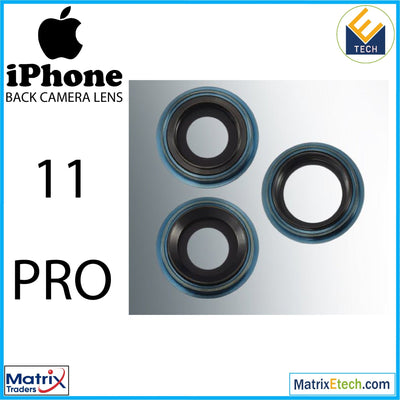 iPhone 11 Pro Back Camera Lens With Bracket & Bezel (3 Piece Set) - Matrix Traders