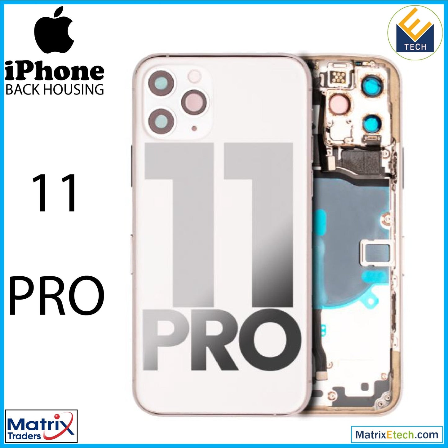 iPhone 11 Pro Back Housing W Small (Pull Grade A) - Matrix Traders