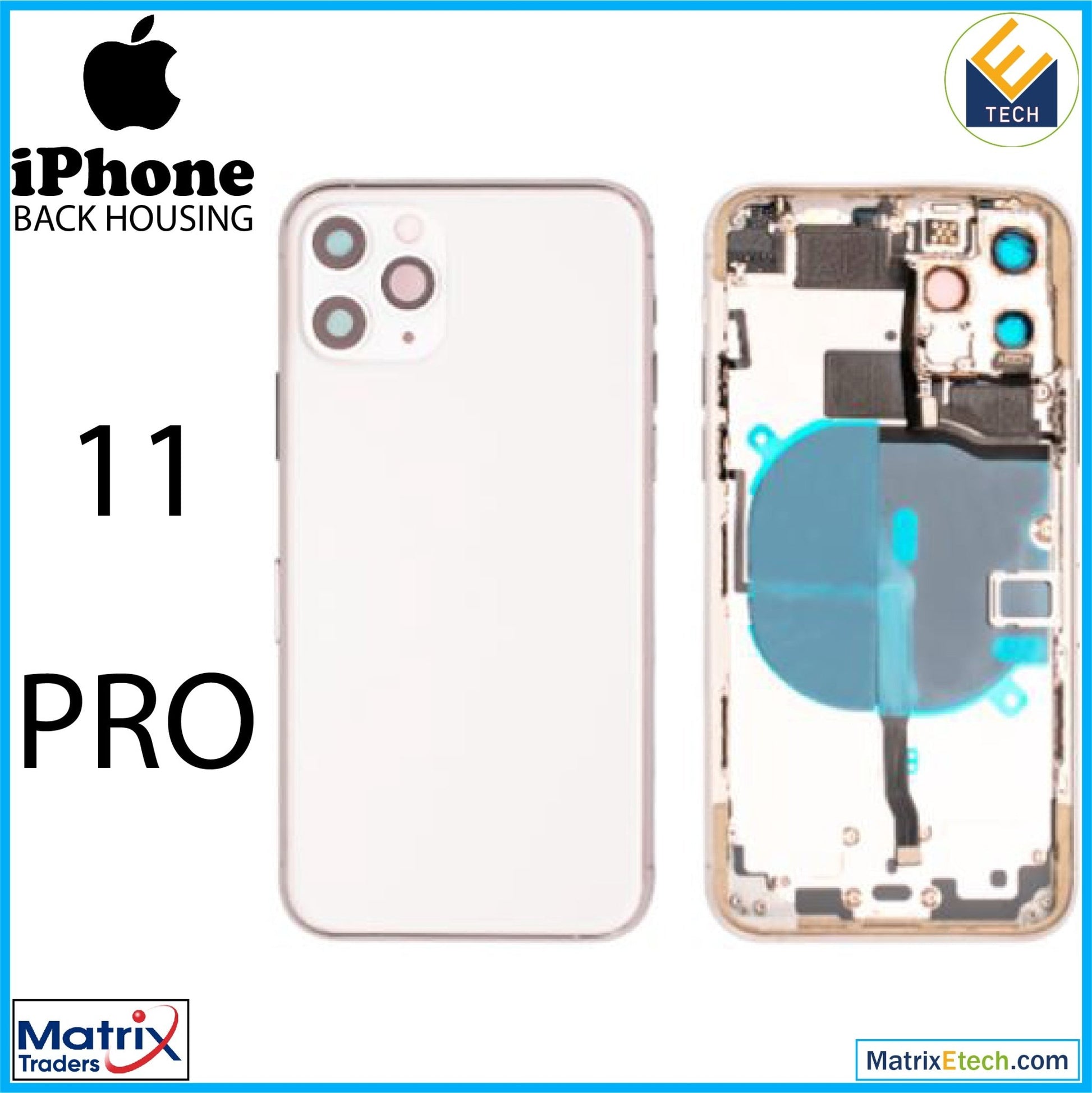 iPhone 11 Pro Back Housing W Small (Pull Grade A) - Matrix Traders