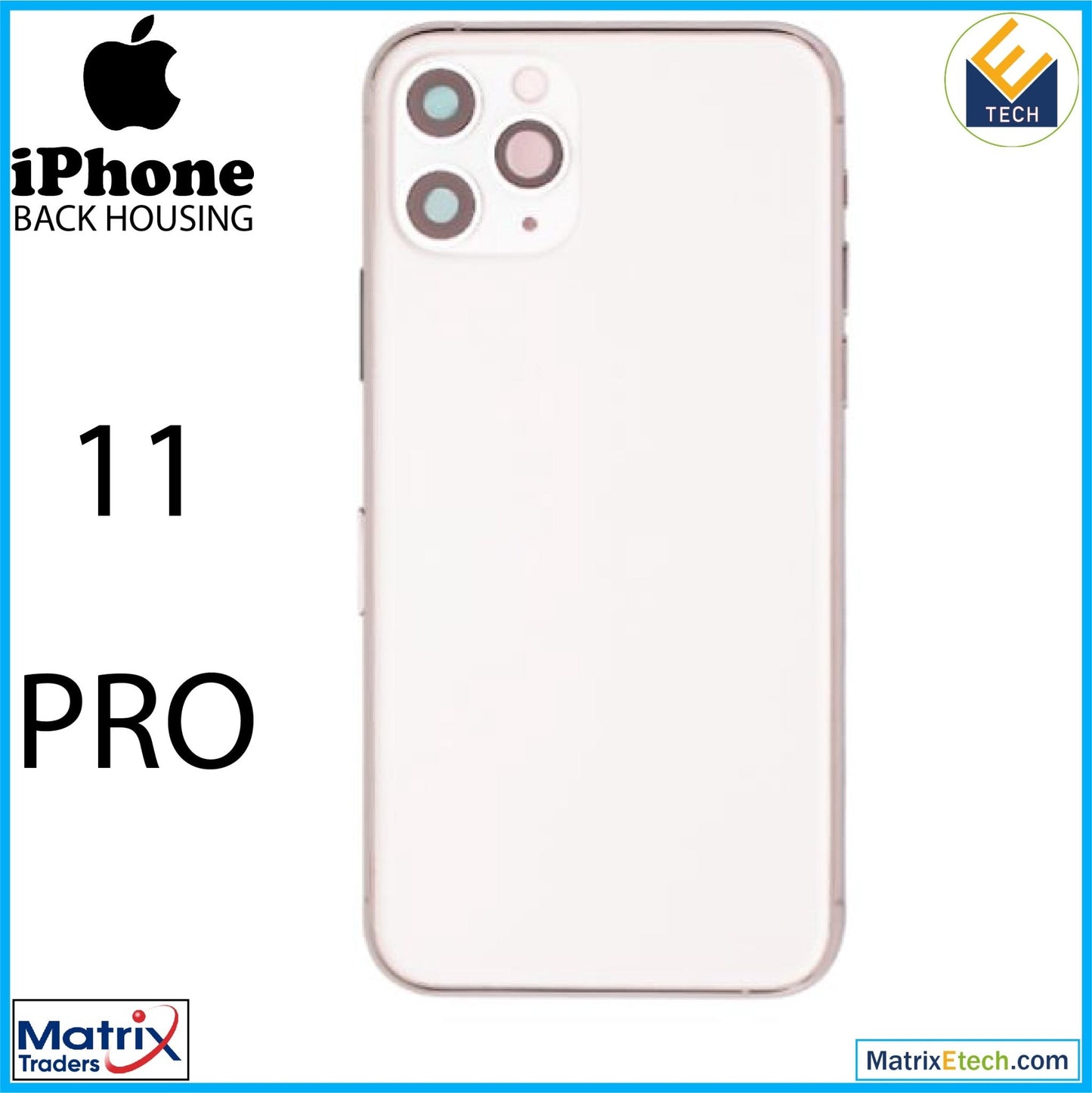 iPhone 11 Pro Back Housing W Small (Pull Grade A) - Matrix Traders