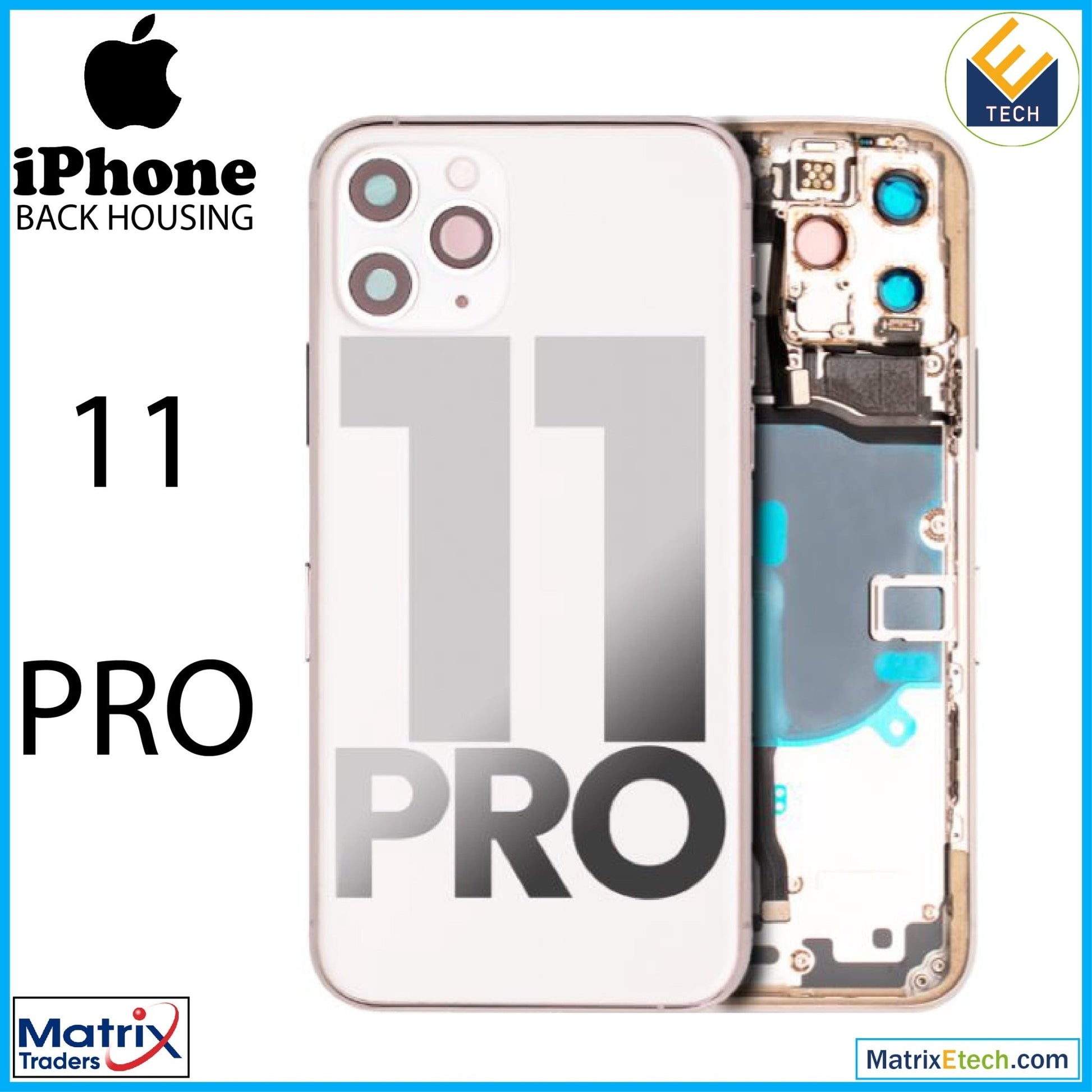 iPhone 11 Pro Back Housing W Small (Pull Grade B) - Matrix Traders