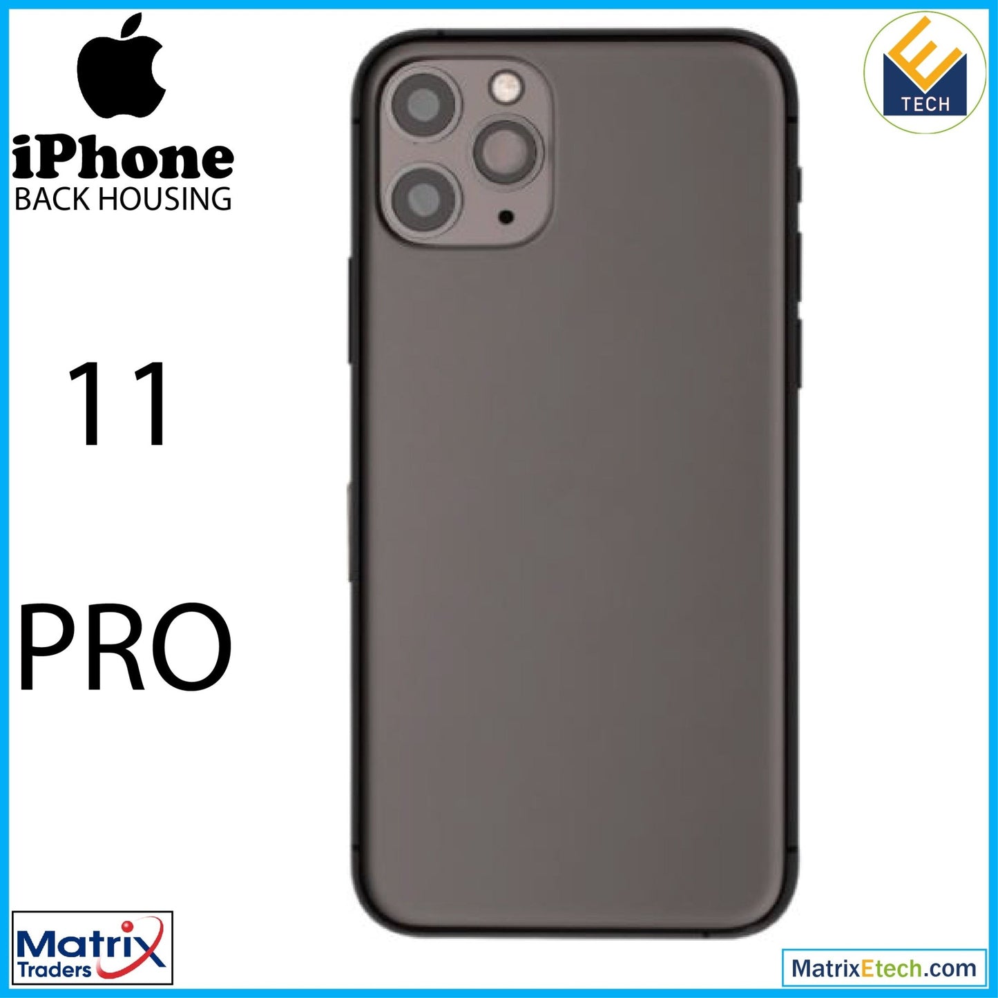 iPhone 11 Pro Back Housing W Small (Pull Grade B) - Matrix Traders