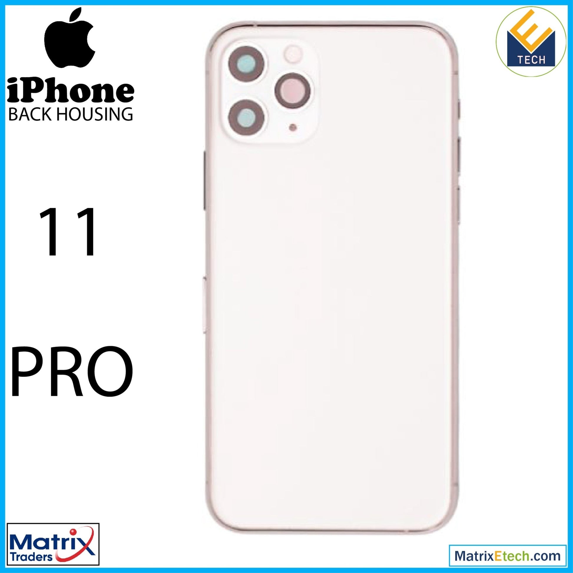 iPhone 11 Pro Back Housing W Small (Pull Grade B) - Matrix Traders