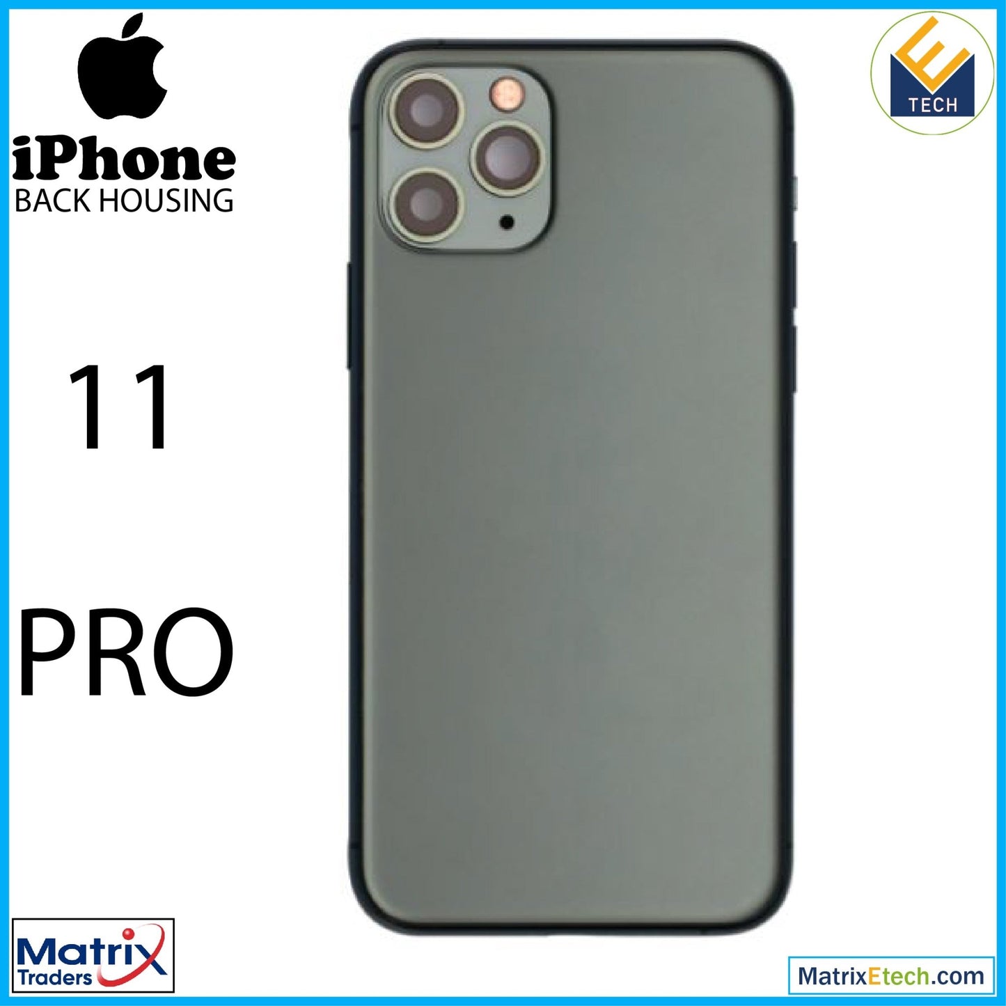 iPhone 11 Pro Back Housing W Small (Pull Grade B) - Matrix Traders