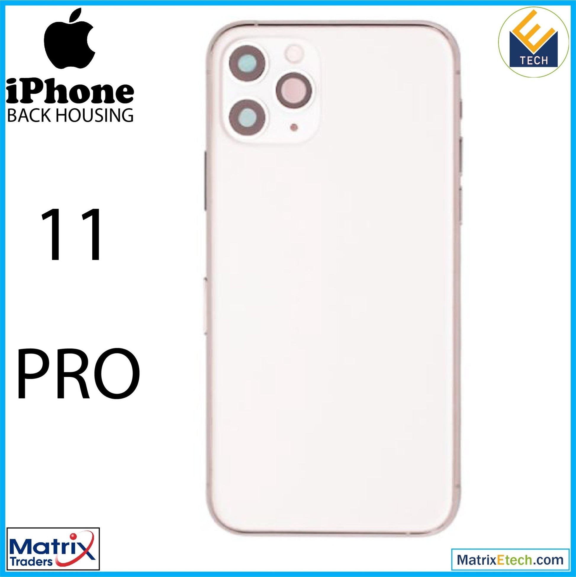 iPhone 11 Pro Back Housing W Small (Pull Grade C) - Matrix Traders