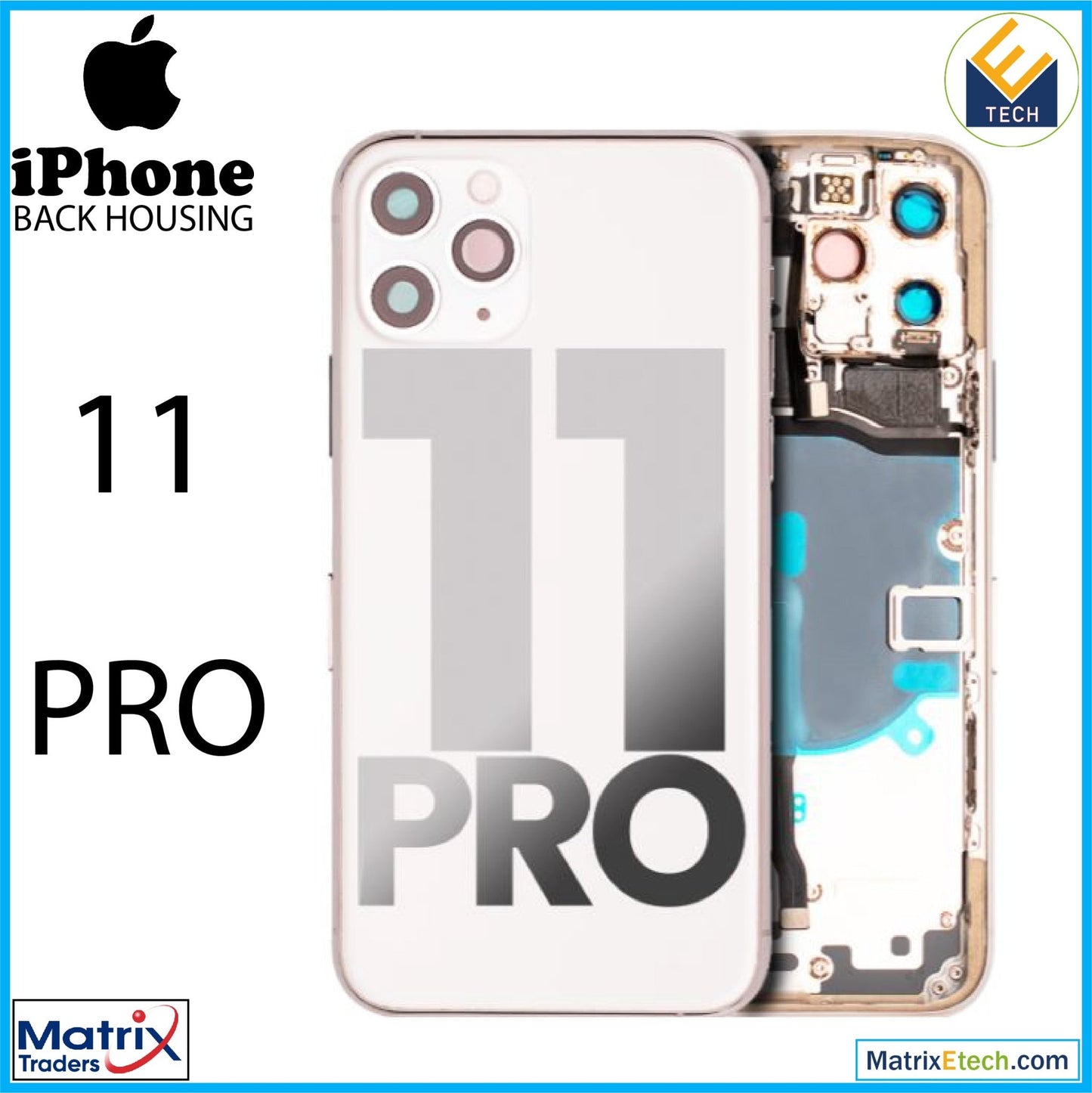 iPhone 11 Pro Back Housing W Small (Pull Grade C) - Matrix Traders