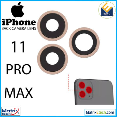 iPhone 11 Pro Max Back Camera Lens With Bracket & Bezel (3 Piece Set) - Matrix Traders