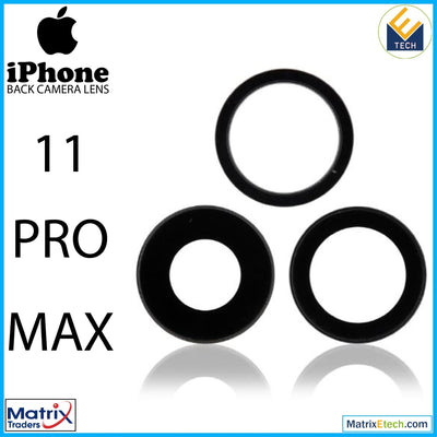 iPhone 11 Pro Max Back Camera Lens With Bracket & Bezel (3 Piece Set) - Matrix Traders