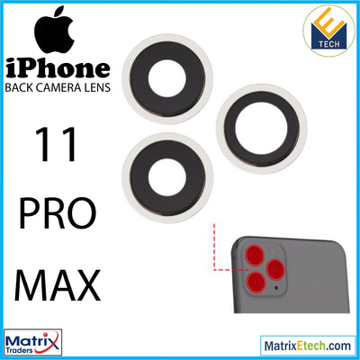 iPhone 11 Pro Max Back Camera Lens With Bracket & Bezel (3 Piece Set) - Matrix Traders